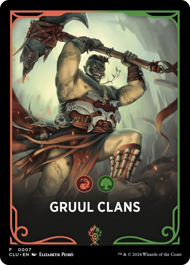 Gruul Clans Theme Card [Ravnica: Clue Edition Tokens] MTG Single Magic: The Gathering    | Red Claw Gaming