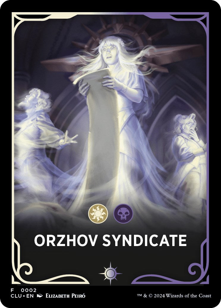 Orzhov Syndicate Theme Card [Ravnica: Clue Edition Tokens] MTG Single Magic: The Gathering    | Red Claw Gaming