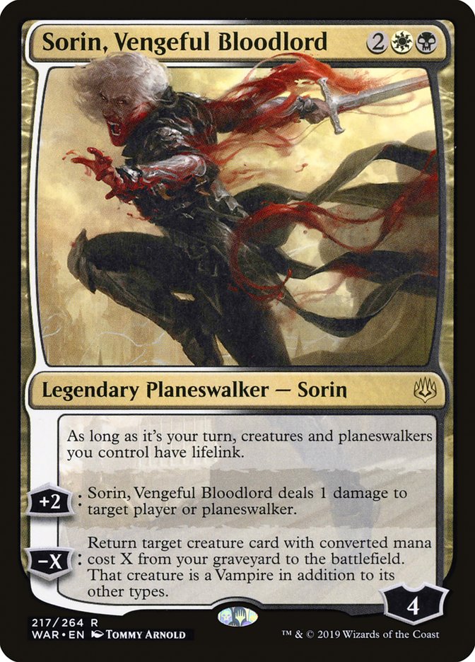 Sorin, Vengeful Bloodlord [War of the Spark] MTG Single Magic: The Gathering    | Red Claw Gaming