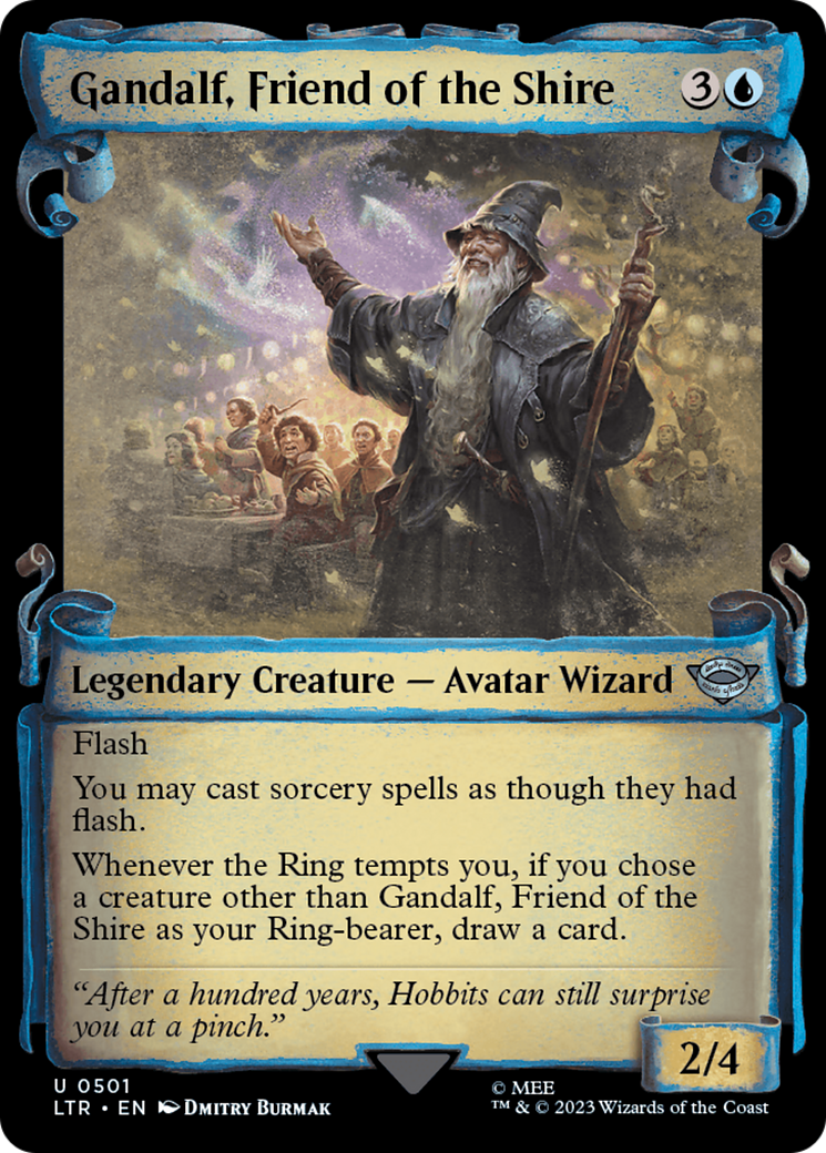 Gandalf, Friend of the Shire [The Lord of the Rings: Tales of Middle-Earth Showcase Scrolls] MTG Single Magic: The Gathering    | Red Claw Gaming