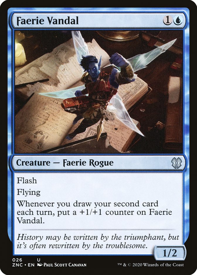 Faerie Vandal [Zendikar Rising Commander] MTG Single Magic: The Gathering    | Red Claw Gaming