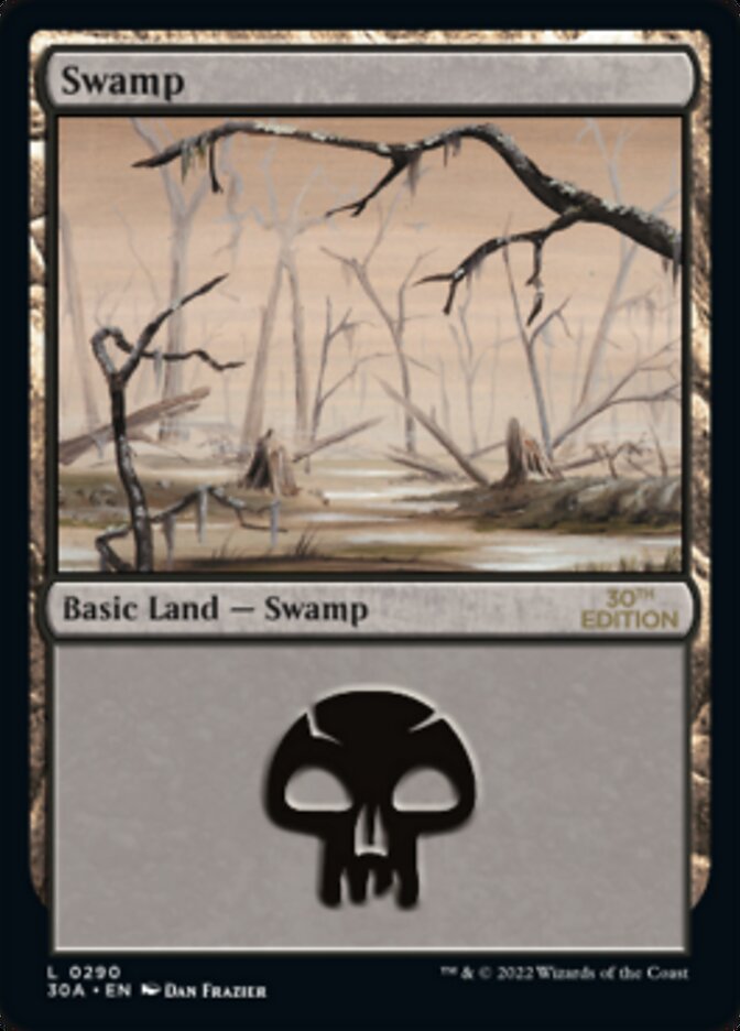 Swamp (290) [30th Anniversary Edition] MTG Single Magic: The Gathering    | Red Claw Gaming