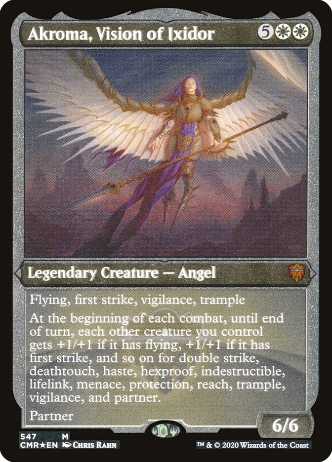 Akroma, Vision of Ixidor (Etched) [Commander Legends] MTG Single Magic: The Gathering    | Red Claw Gaming