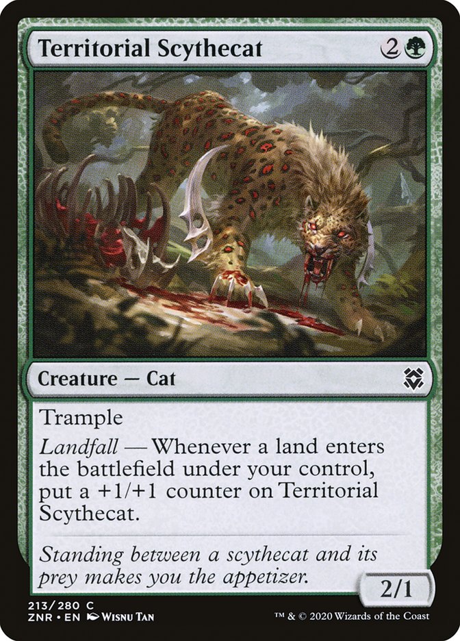 Territorial Scythecat [Zendikar Rising] MTG Single Magic: The Gathering    | Red Claw Gaming