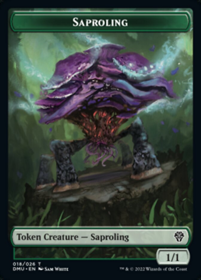 Saproling // Zombie Double-Sided Token [Dominaria United Tokens] MTG Single Magic: The Gathering    | Red Claw Gaming