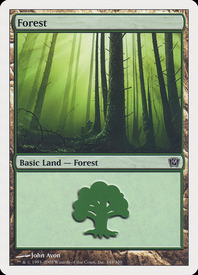 Forest (348) [Ninth Edition] MTG Single Magic: The Gathering    | Red Claw Gaming