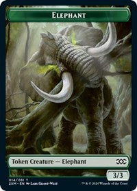 Elephant // Tuktuk the Returned Double-Sided Token [Double Masters Tokens] MTG Single Magic: The Gathering    | Red Claw Gaming