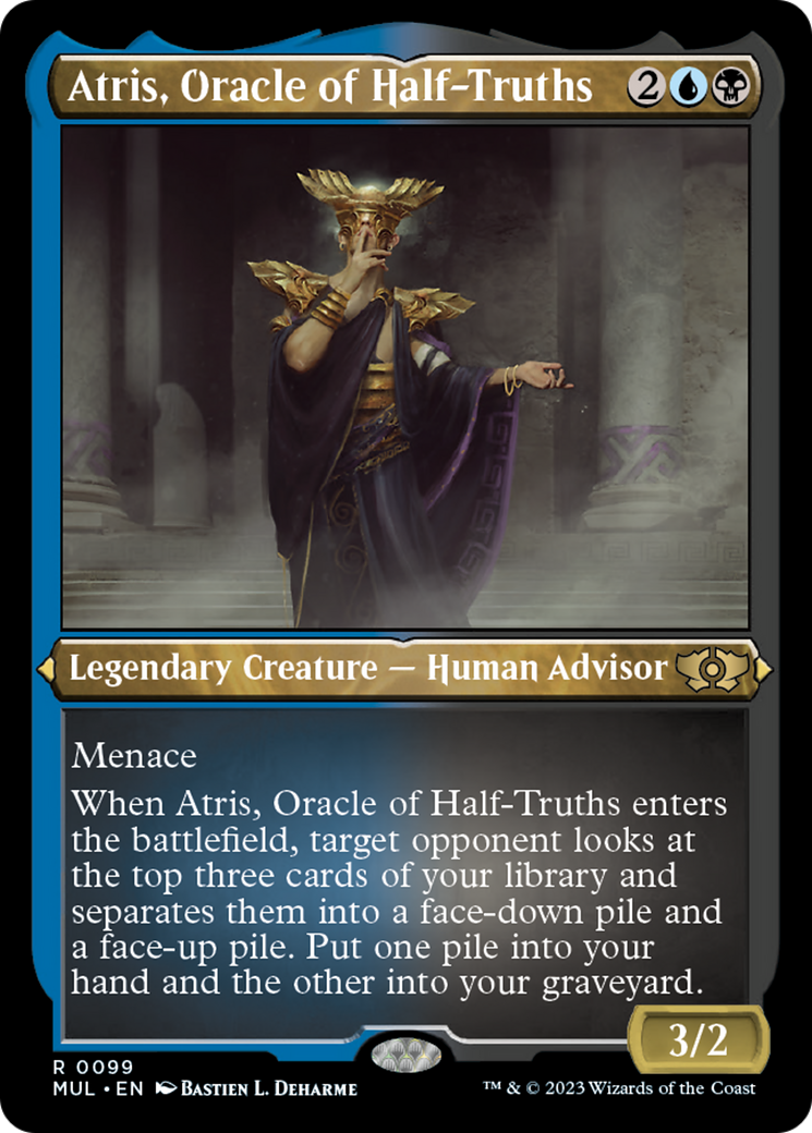 Atris, Oracle of Half-Truths (Foil Etched) [Multiverse Legends] MTG Single Magic: The Gathering    | Red Claw Gaming