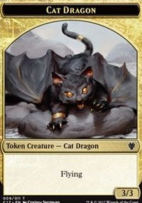 Cat Dragon // Dragon (006) Double-Sided Token [Commander 2017 Tokens] MTG Single Magic: The Gathering    | Red Claw Gaming