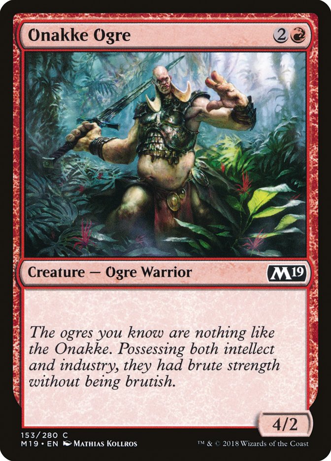 Onakke Ogre [Core Set 2019] MTG Single Magic: The Gathering    | Red Claw Gaming