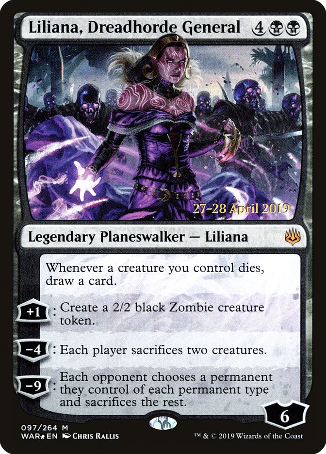 Liliana, Dreadhorde General [War of the Spark Prerelease Promos] MTG Single Magic: The Gathering    | Red Claw Gaming