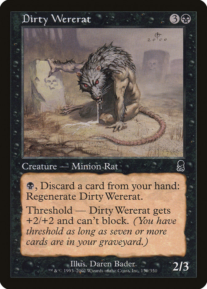 Dirty Wererat [Odyssey] MTG Single Magic: The Gathering    | Red Claw Gaming