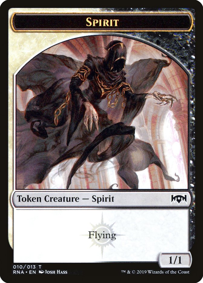 Spirit (002) // Spirit (010) Double-Sided Token [Ravnica Allegiance Guild Kit Tokens] MTG Single Magic: The Gathering    | Red Claw Gaming