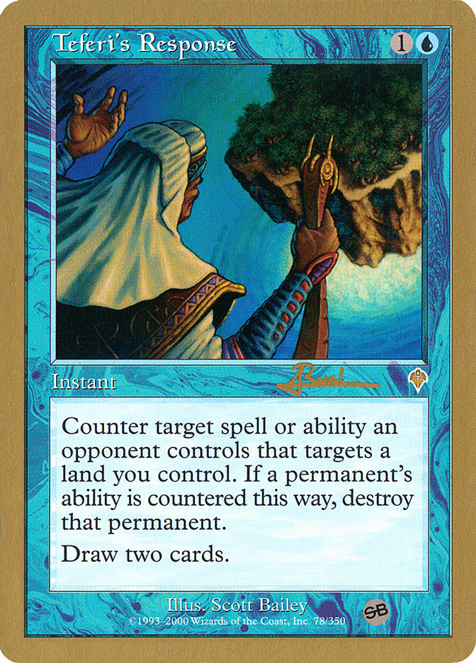 Teferi's Response (Antoine Ruel) (SB) [World Championship Decks 2001] MTG Single Magic: The Gathering    | Red Claw Gaming