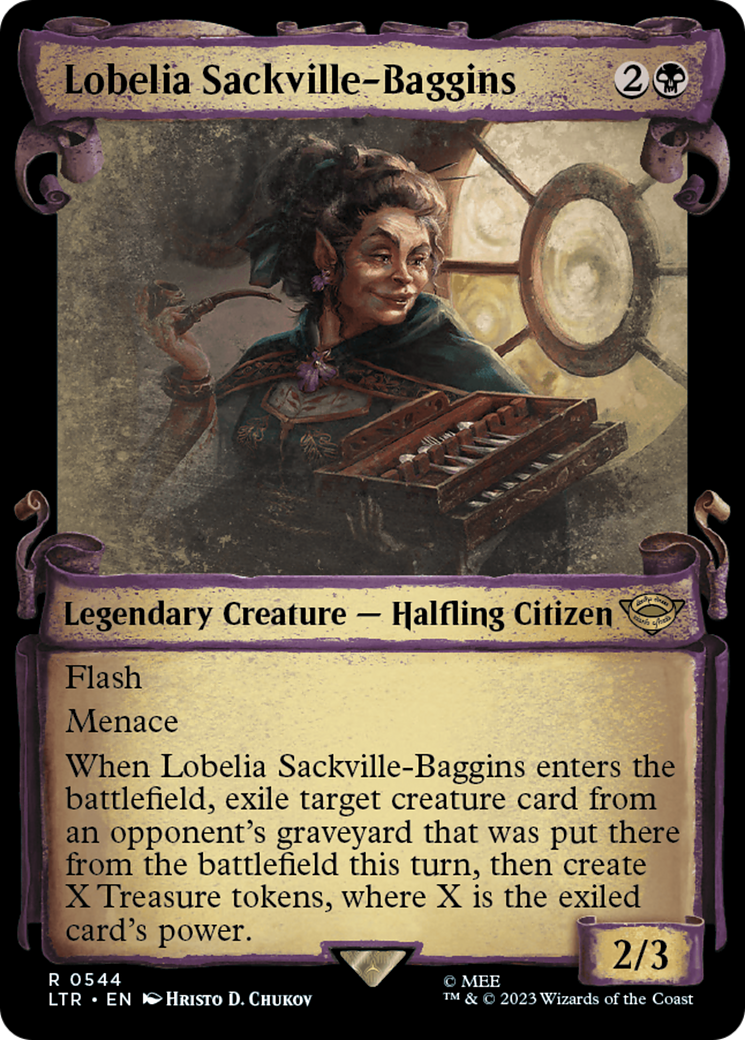 Lobelia Sackville-Baggins [The Lord of the Rings: Tales of Middle-Earth Showcase Scrolls] MTG Single Magic: The Gathering    | Red Claw Gaming