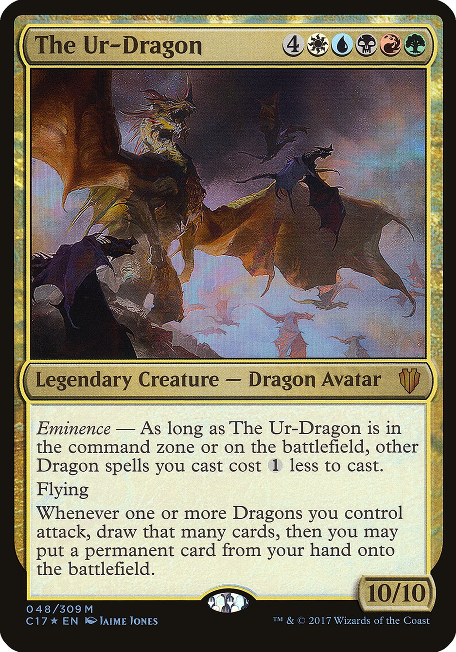 The Ur-Dragon (Oversized) [Commander 2017 Oversized] MTG Single Magic: The Gathering    | Red Claw Gaming