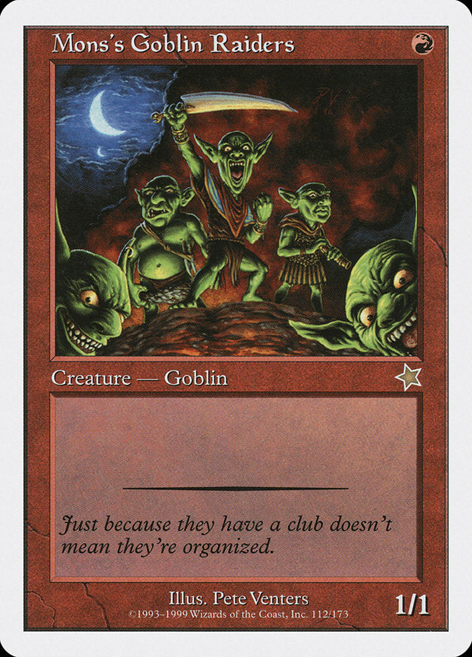 Mons's Goblin Raiders [Starter 1999] MTG Single Magic: The Gathering    | Red Claw Gaming