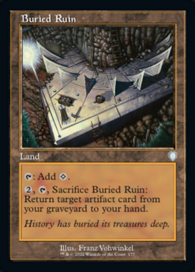 Buried Ruin (Retro) [The Brothers' War Commander] MTG Single Magic: The Gathering    | Red Claw Gaming