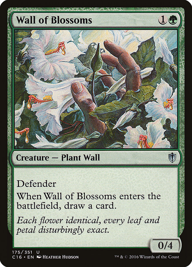 Wall of Blossoms [Commander 2016] MTG Single Magic: The Gathering    | Red Claw Gaming