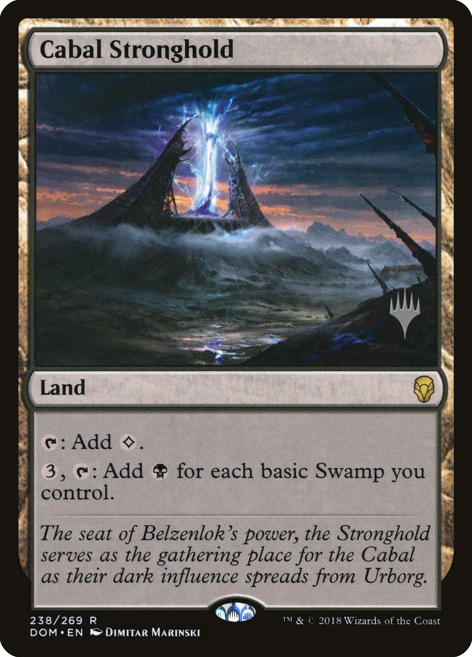 Cabal Stronghold (Promo Pack) [Dominaria Promos] MTG Single Magic: The Gathering    | Red Claw Gaming