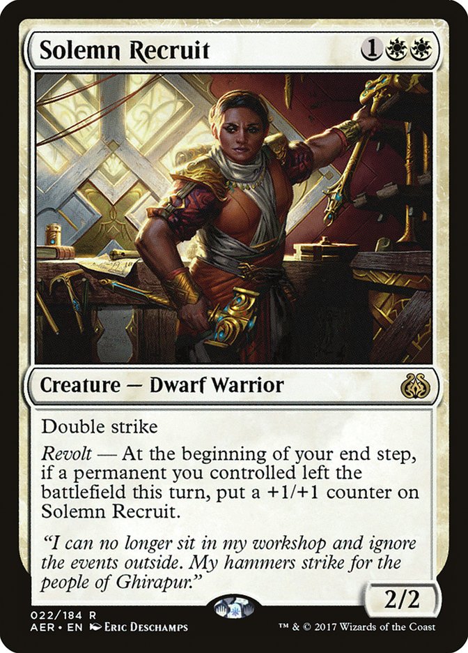 Solemn Recruit [Aether Revolt] MTG Single Magic: The Gathering    | Red Claw Gaming
