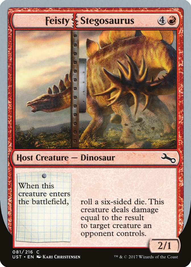 Feisty Stegosaurus [Unstable] MTG Single Magic: The Gathering    | Red Claw Gaming