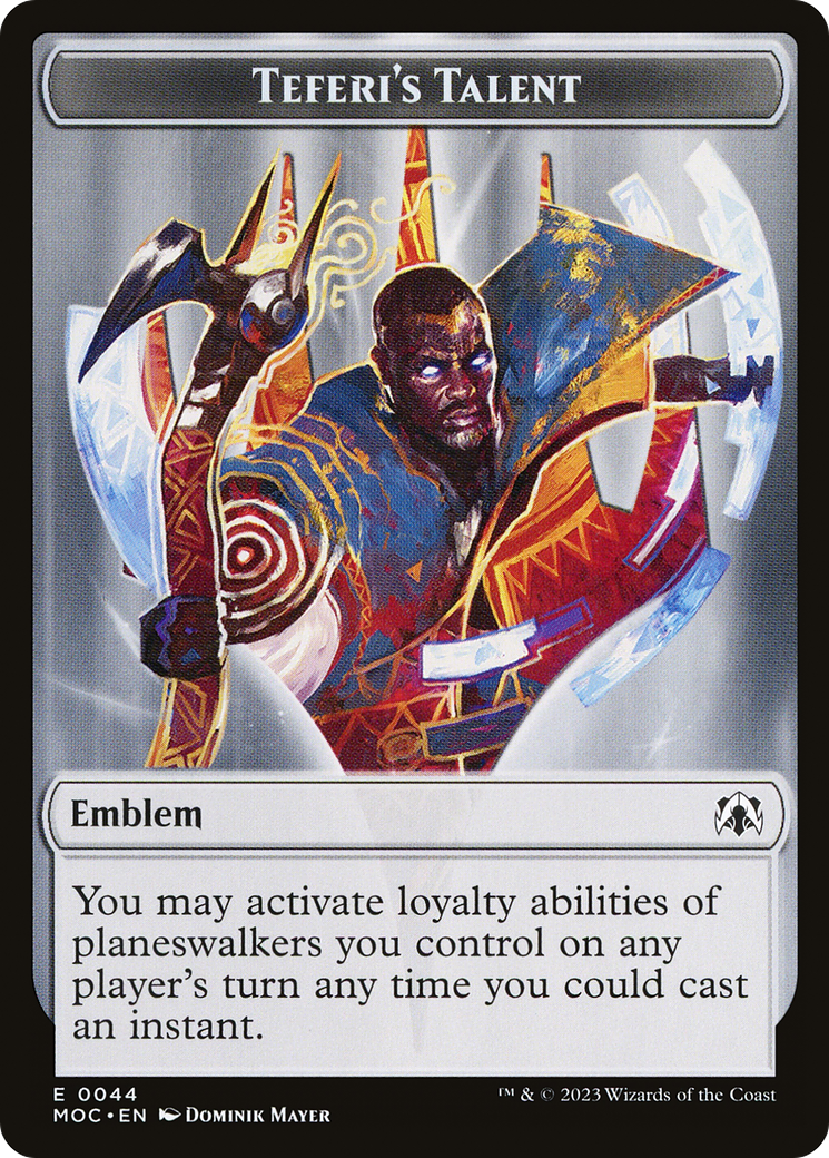 Elemental (02) // Teferi's Talent Emblem Double-Sided Token [March of the Machine Commander Tokens] MTG Single Magic: The Gathering    | Red Claw Gaming