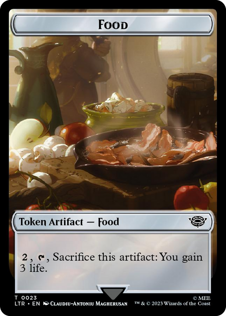 Human Soldier (0015) // Food (0023) Double-Sided Token (Surge Foil) [The Lord of the Rings: Tales of Middle-Earth Tokens] MTG Single Magic: The Gathering    | Red Claw Gaming