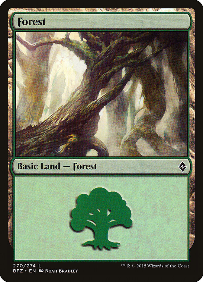 Forest (270) [Battle for Zendikar] MTG Single Magic: The Gathering    | Red Claw Gaming