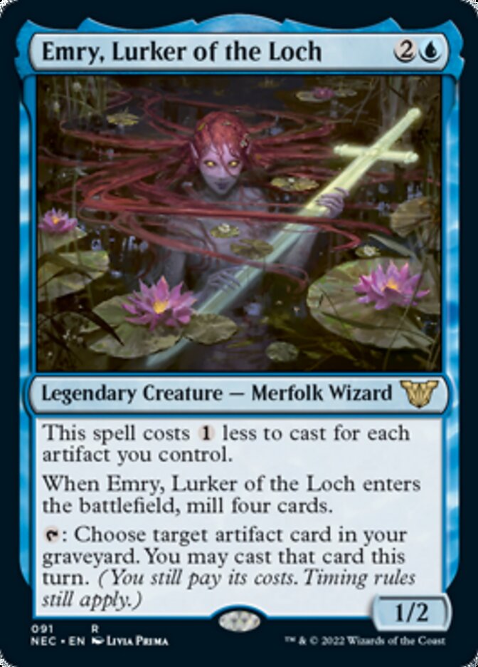 Emry, Lurker of the Loch [Kamigawa: Neon Dynasty Commander] MTG Single Magic: The Gathering    | Red Claw Gaming