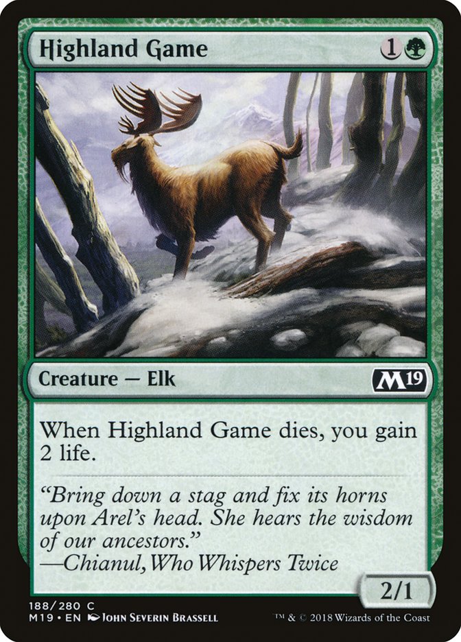 Highland Game [Core Set 2019] MTG Single Magic: The Gathering    | Red Claw Gaming
