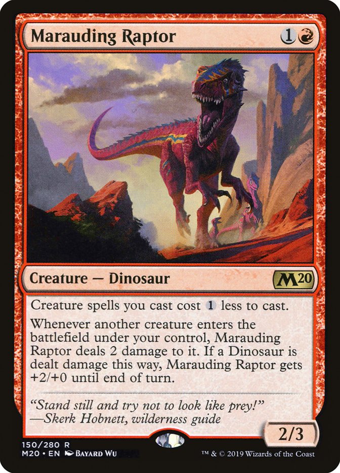 Marauding Raptor [Core Set 2020] MTG Single Magic: The Gathering    | Red Claw Gaming