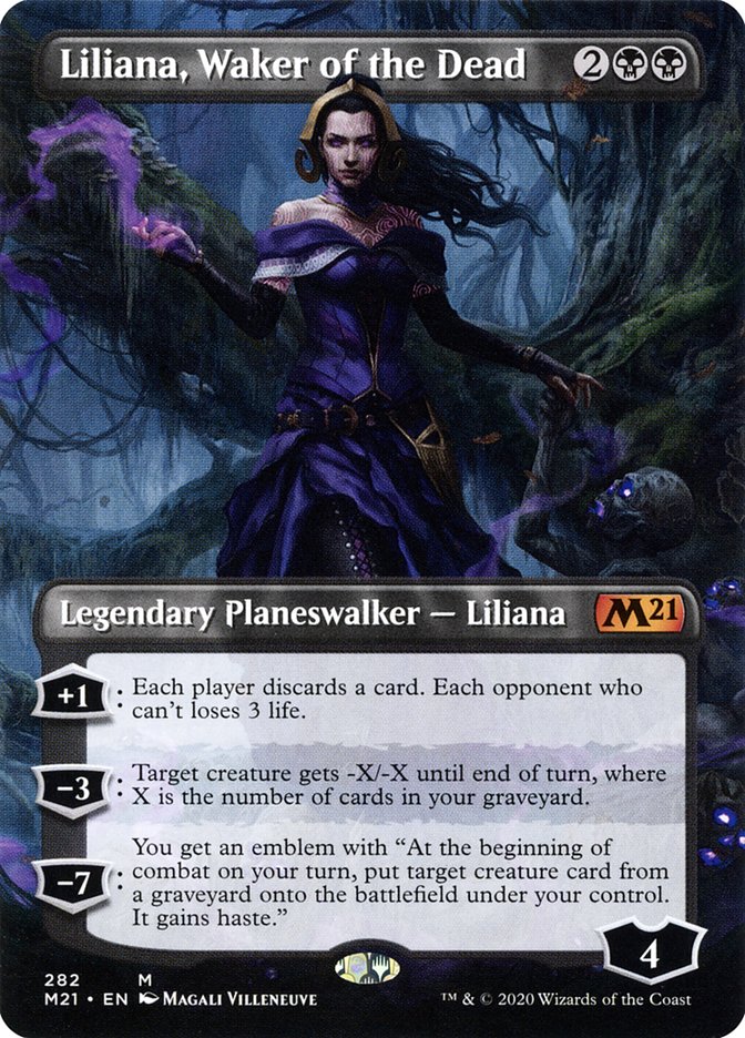 Liliana, Waker of the Dead (Borderless) [Core Set 2021] MTG Single Magic: The Gathering    | Red Claw Gaming