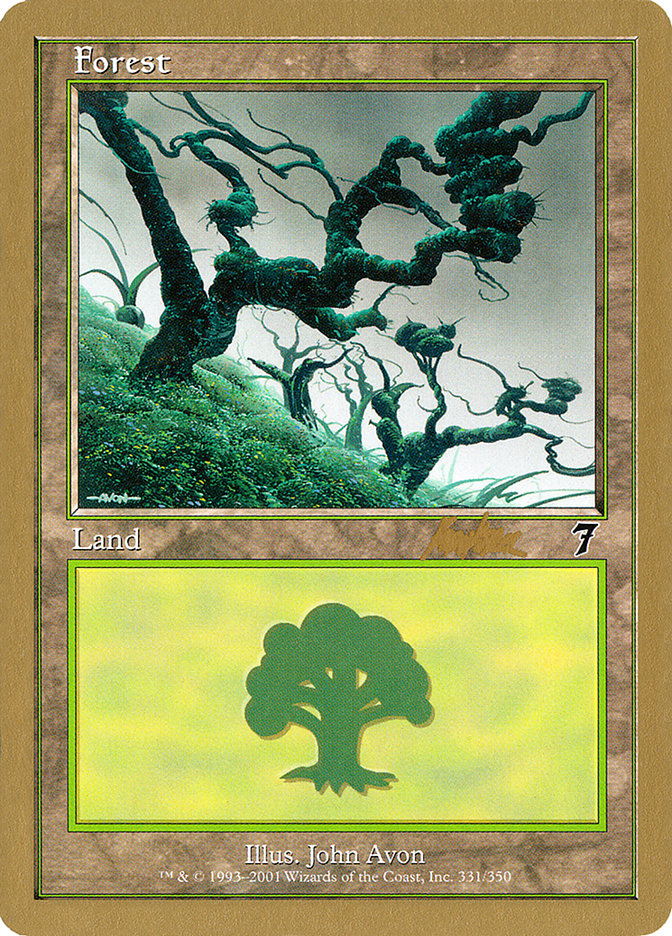 Forest (bk331) (Brian Kibler) [World Championship Decks 2002] MTG Single Magic: The Gathering    | Red Claw Gaming