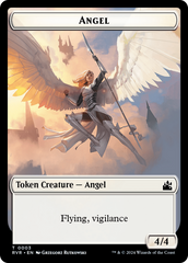 Bird // Angel (0003) Double-Sided Token [Ravnica Remastered Tokens] MTG Single Magic: The Gathering    | Red Claw Gaming