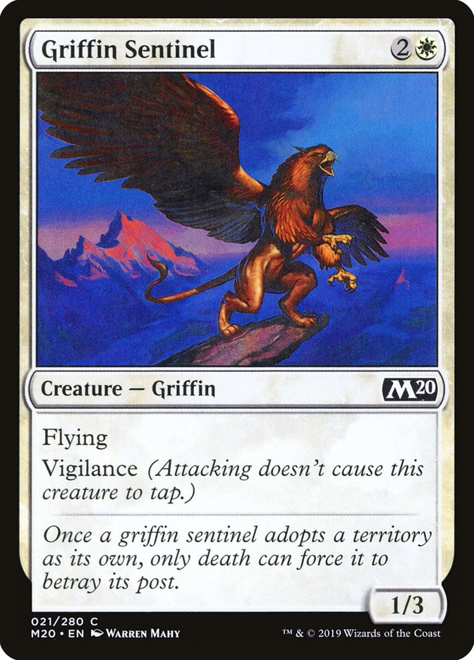 Griffin Sentinel [Core Set 2020] MTG Single Magic: The Gathering    | Red Claw Gaming