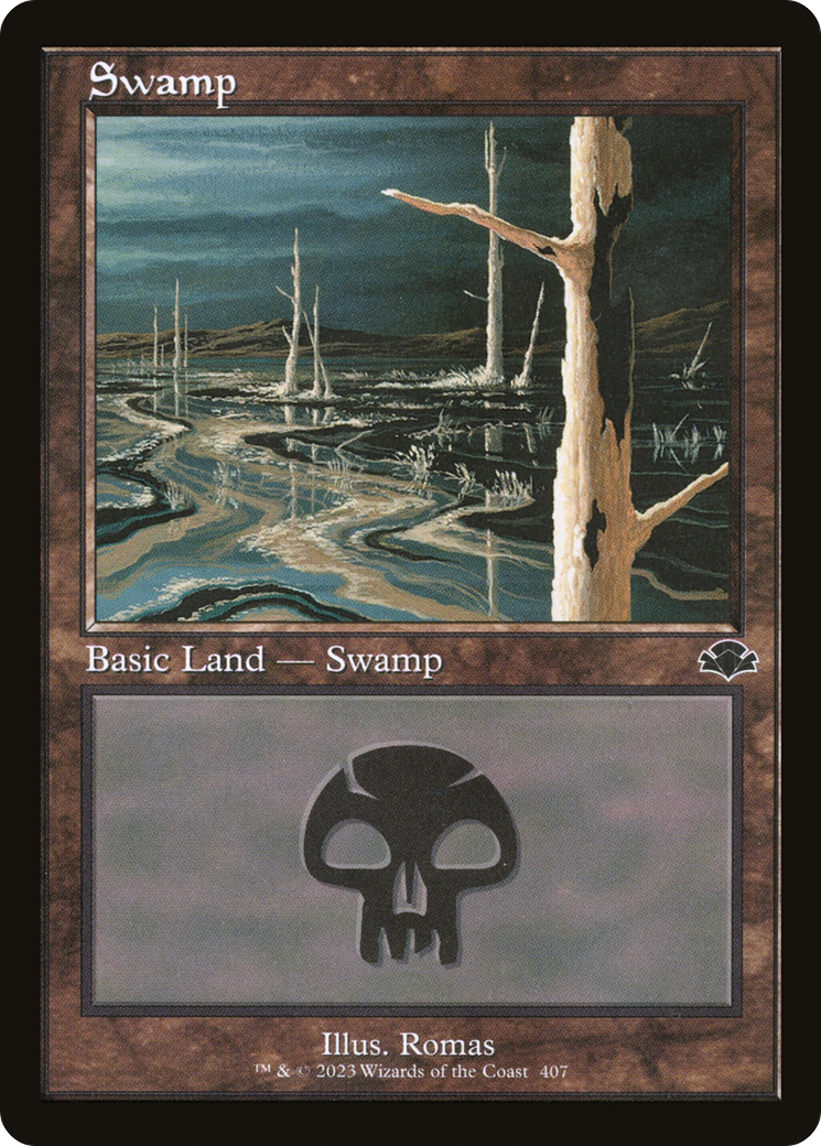 Swamp (407) (Retro) [Dominaria Remastered] MTG Single Magic: The Gathering    | Red Claw Gaming