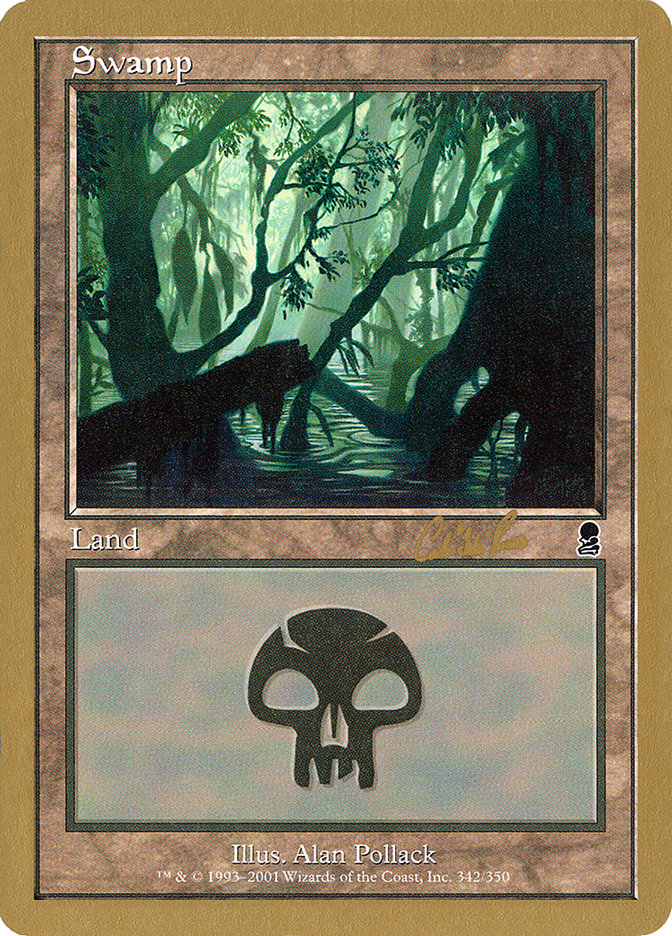 Swamp (cr342) (Carlos Romao) [World Championship Decks 2002] MTG Single Magic: The Gathering    | Red Claw Gaming