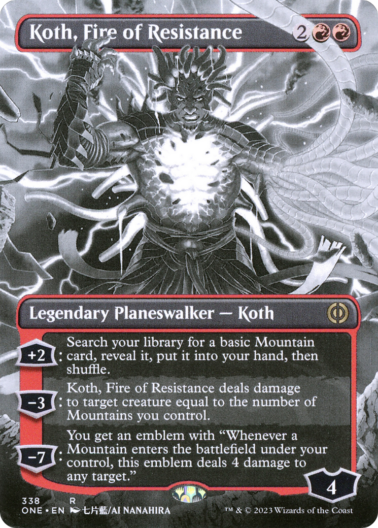 Koth, Fire of Resistance (Borderless Manga) [Phyrexia: All Will Be One] MTG Single Magic: The Gathering    | Red Claw Gaming