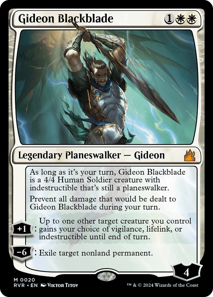 Gideon Blackblade [Ravnica Remastered] MTG Single Magic: The Gathering    | Red Claw Gaming