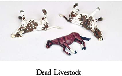 Dead Livestock (2 cows, 1 horse) Terrain Warlord Games    | Red Claw Gaming