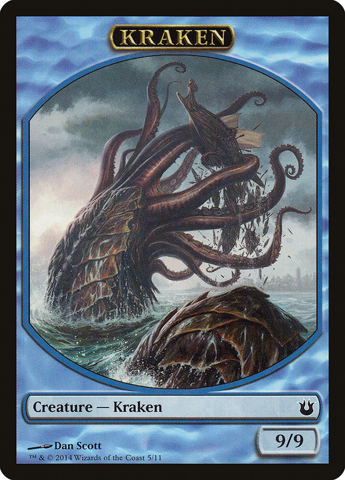 Kraken Token [Born of the Gods Tokens] MTG Single Magic: The Gathering    | Red Claw Gaming