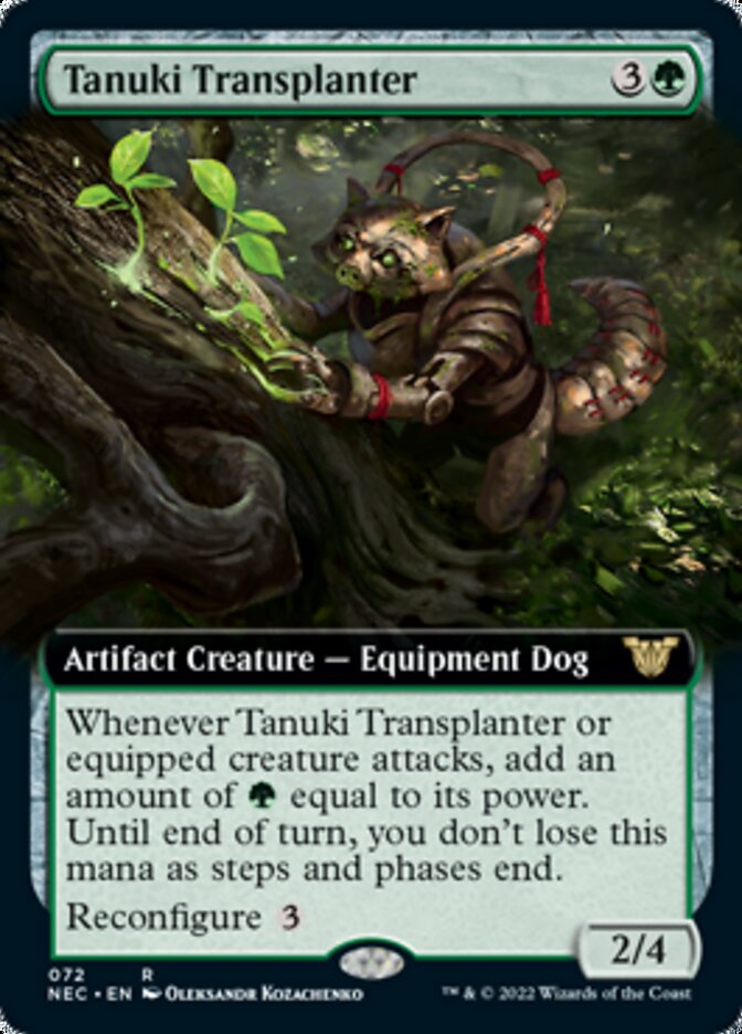 Tanuki Transplanter (Extended Art) [Kamigawa: Neon Dynasty Commander] MTG Single Magic: The Gathering    | Red Claw Gaming