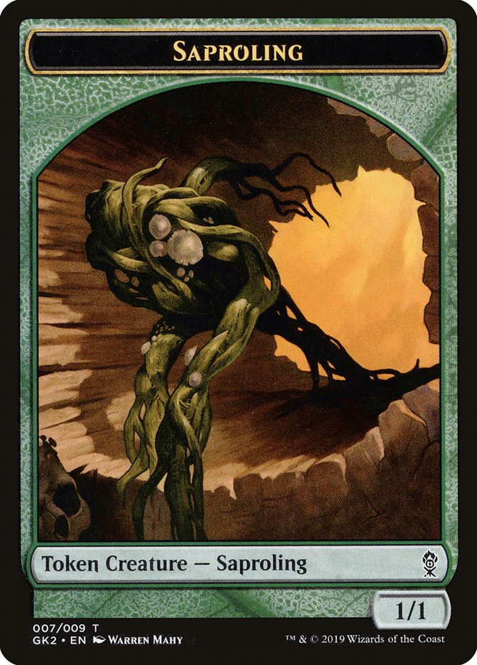 Saproling // Wurm Double-Sided Token [Ravnica Allegiance Guild Kit Tokens] MTG Single Magic: The Gathering    | Red Claw Gaming