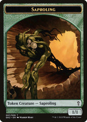 Saproling // Wurm Double-Sided Token [Ravnica Allegiance Guild Kit Tokens] MTG Single Magic: The Gathering    | Red Claw Gaming