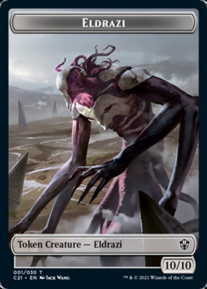 Eldrazi // Champion of Wits Double-Sided Token [Commander 2021 Tokens] MTG Single Magic: The Gathering    | Red Claw Gaming