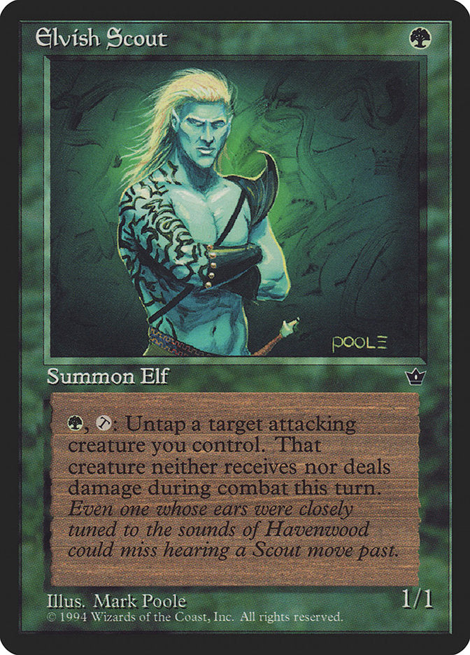 Elvish Scout (Mark Poole) [Fallen Empires] MTG Single Magic: The Gathering    | Red Claw Gaming
