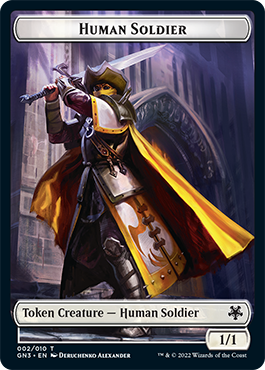 Zombie // Human Soldier Double-Sided Token [Game Night: Free-for-All Tokens] MTG Single Magic: The Gathering    | Red Claw Gaming