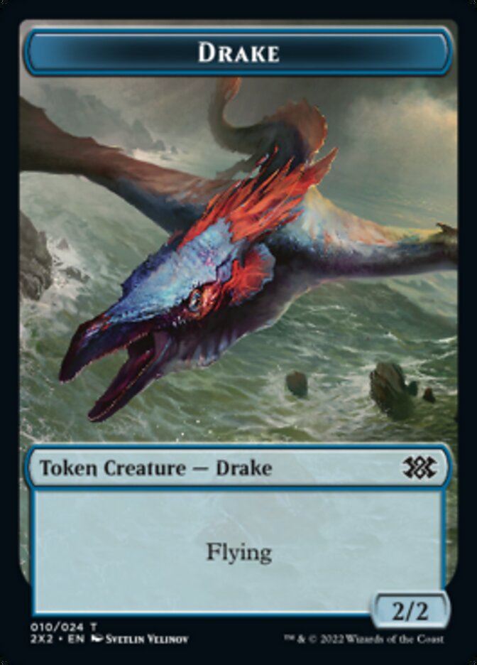 Drake // Angel Double-Sided Token [Double Masters 2022 Tokens] MTG Single Magic: The Gathering    | Red Claw Gaming