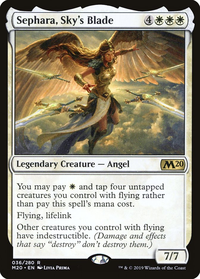 Sephara, Sky's Blade [Core Set 2020] MTG Single Magic: The Gathering    | Red Claw Gaming